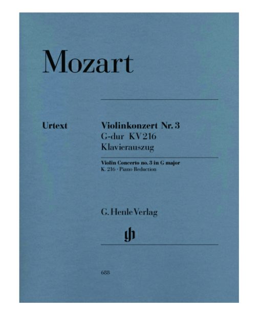 Mozart W.A., Concierto para violín #3 en Sol mayor, K. 216 (Seiffert) HENLE