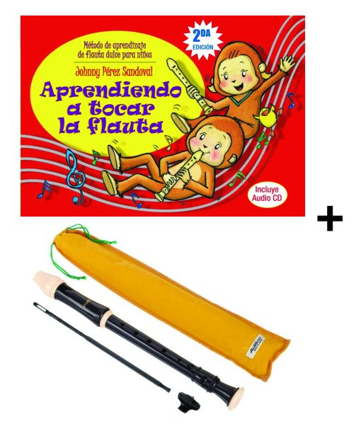 Combo Flauta Dulce - Método Pérez - Aprendiendo a tocar la Flauta, Libro con CD y Flauta Dulce Aulos A204-G