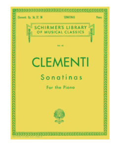 G. Schirmer Piano Repertorio Clementi, Sonatinas, Op. 36, 37, 38 (Koehler)